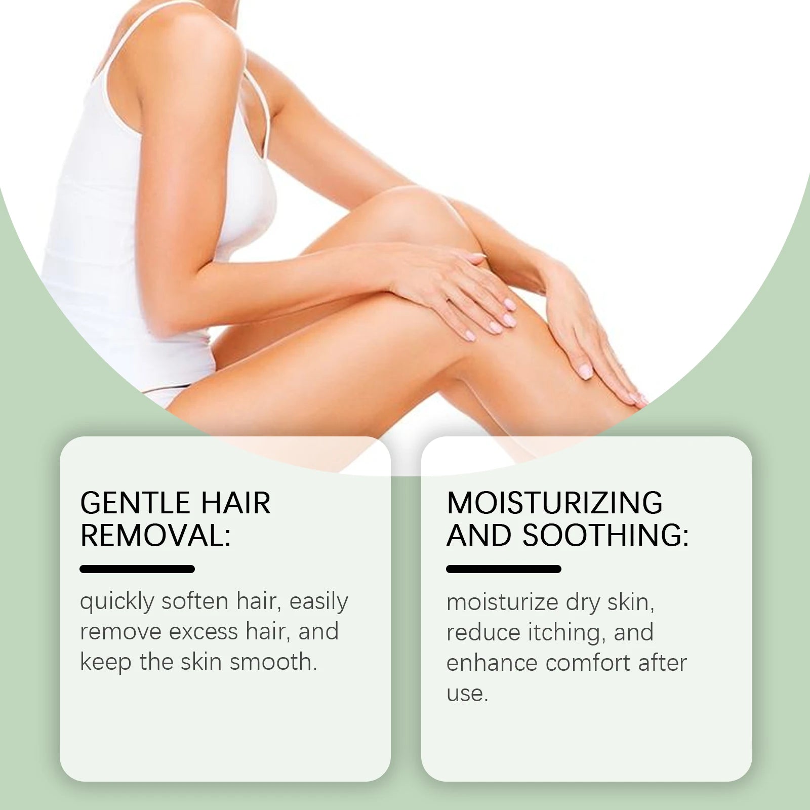 Aloe Vera Hair Removal Cream Painless Depilatory Cream for Smooth Skin - 8