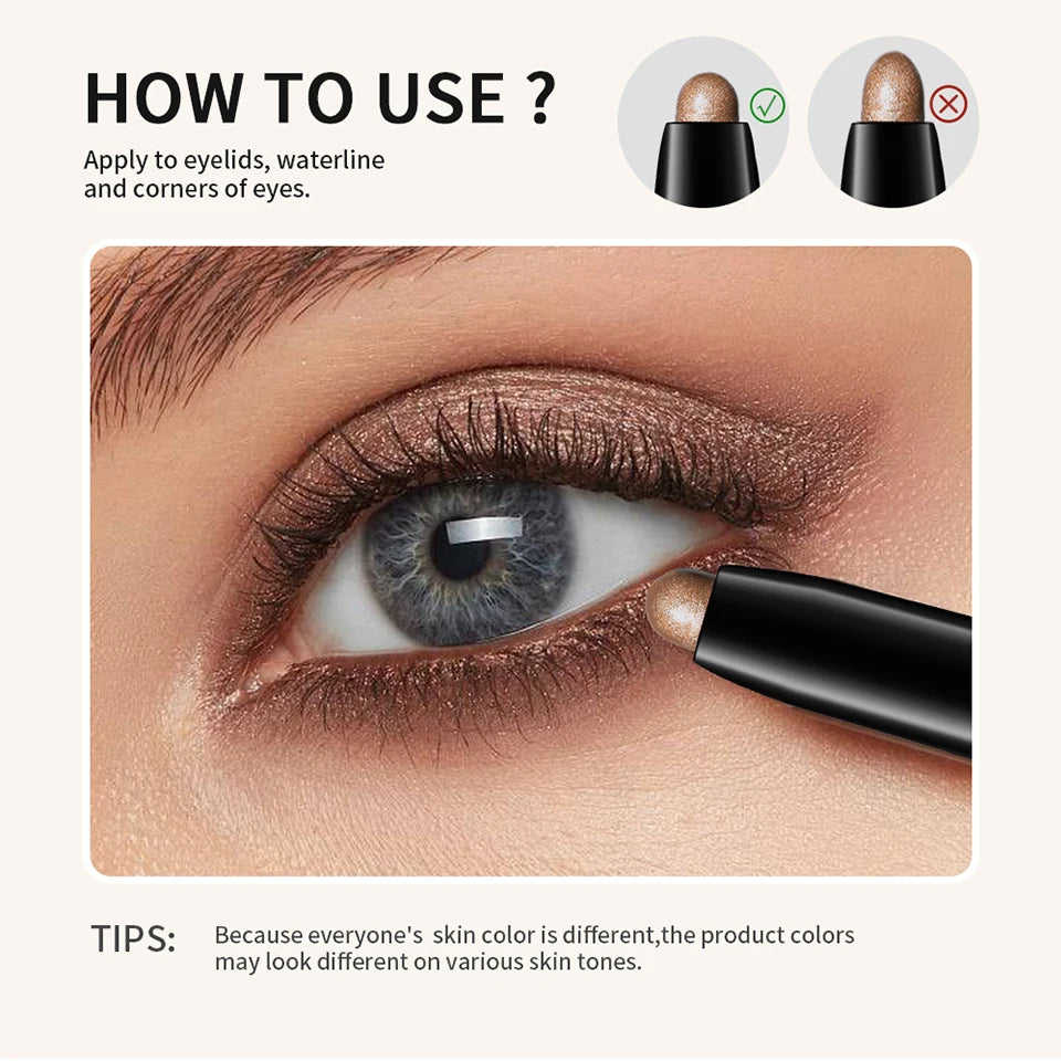 Longwear Crease Proof Eyeshadow Pencil Shimmer Matte Eye Shadow Pen