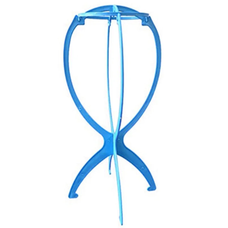 Portable Folding Wig Stand and Hat Display Holder for Travel or Salon - 14
