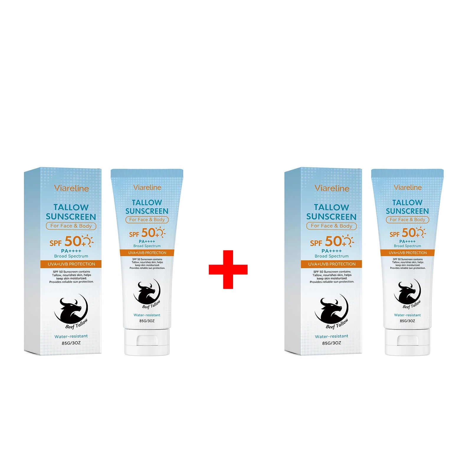 SPF 50 Tallow Sunscreen Face and Body Hydrating Barrier Repair Cream - 14