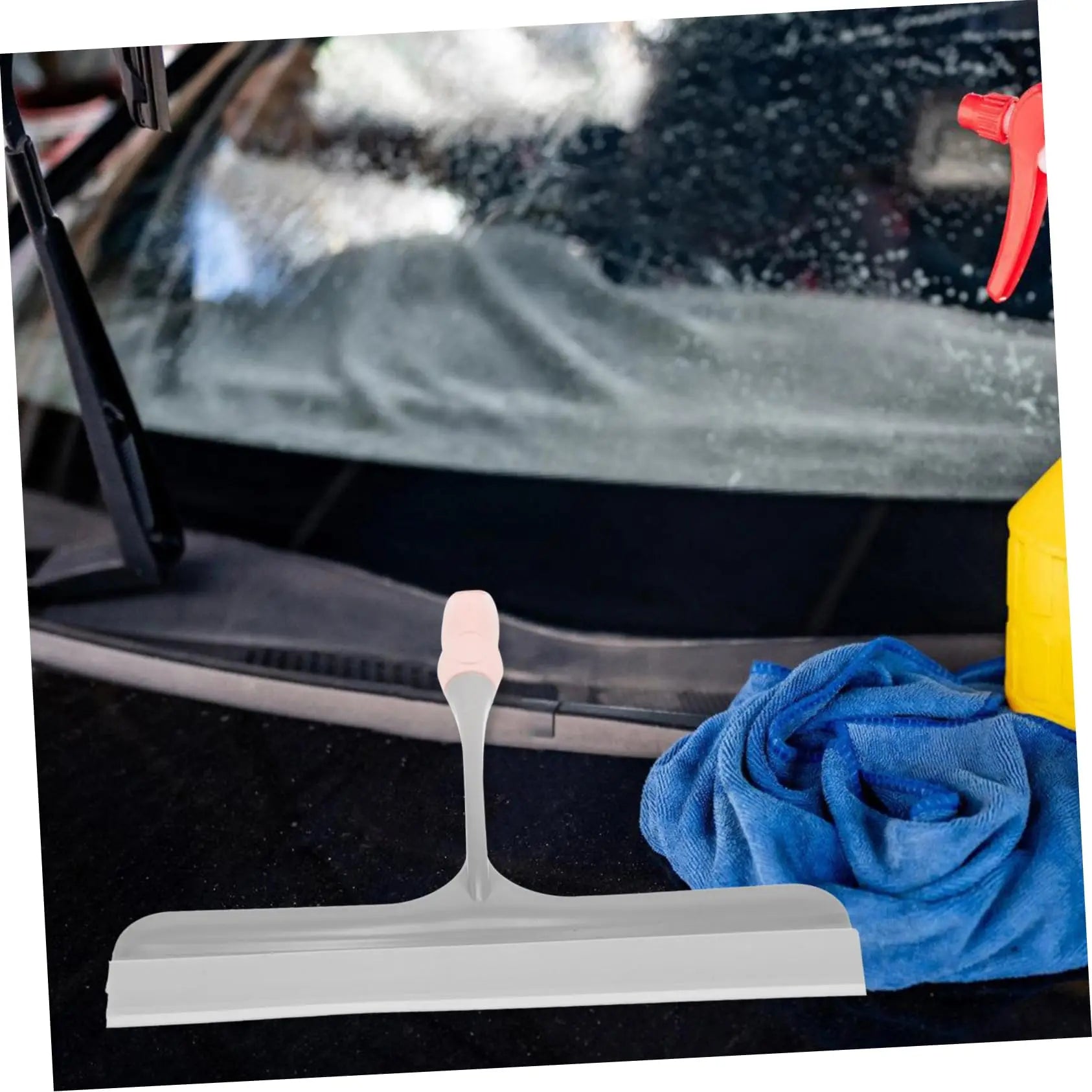 Silicone Squeegee Window Cleaner Multi-Purpose Glass Wiper Scraper Tool - 10