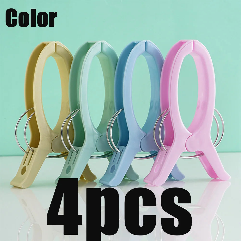 Large Beach Towel Clips Heavy Duty Non Slip Plastic Lounger Pegs - 12
