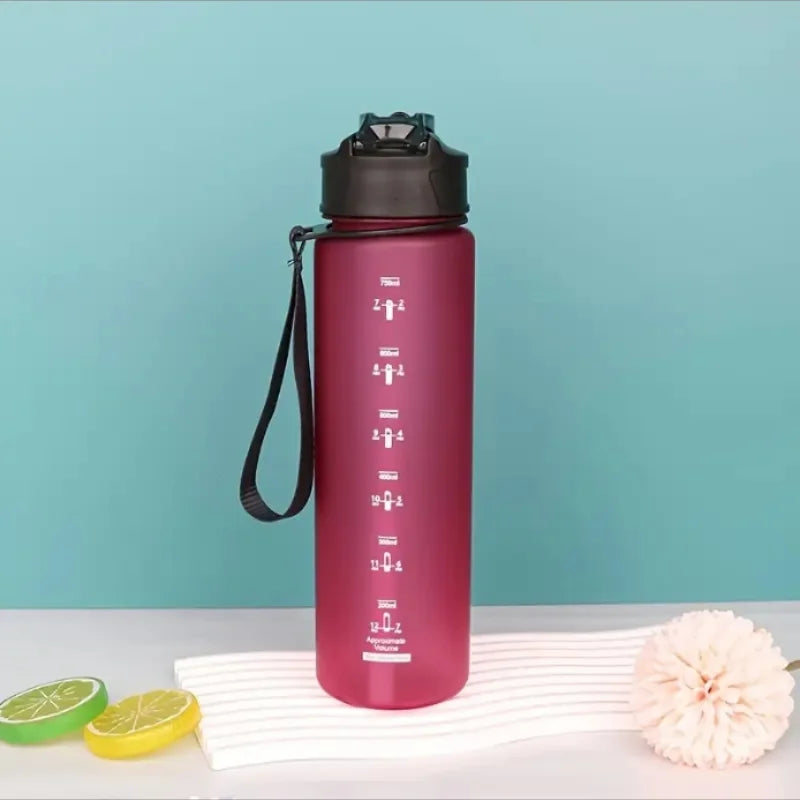 750ml Frosted Sports Water Bottle Leakproof BPA Free Gym Sport Cup - 8