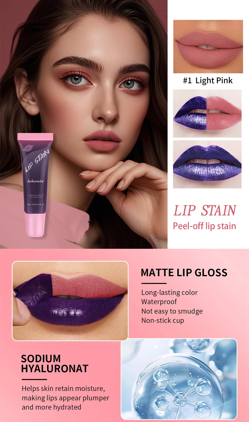 Peel Off Lip Stain Matte Tattoo Liquid Lipstick Waterproof Lip Gloss