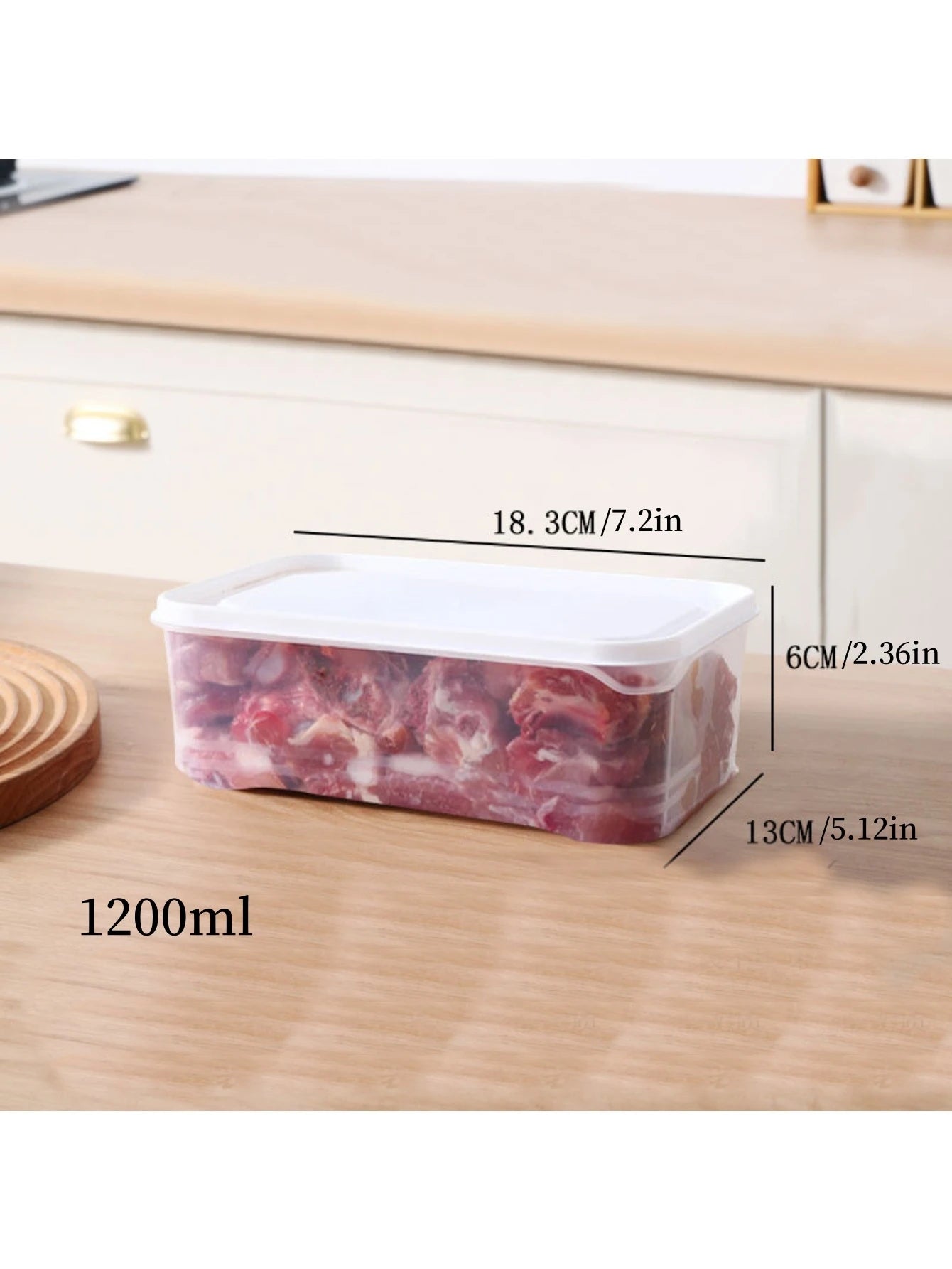 Clear Refrigerator Storage Box Food Preservation Kitchen Organizer Set