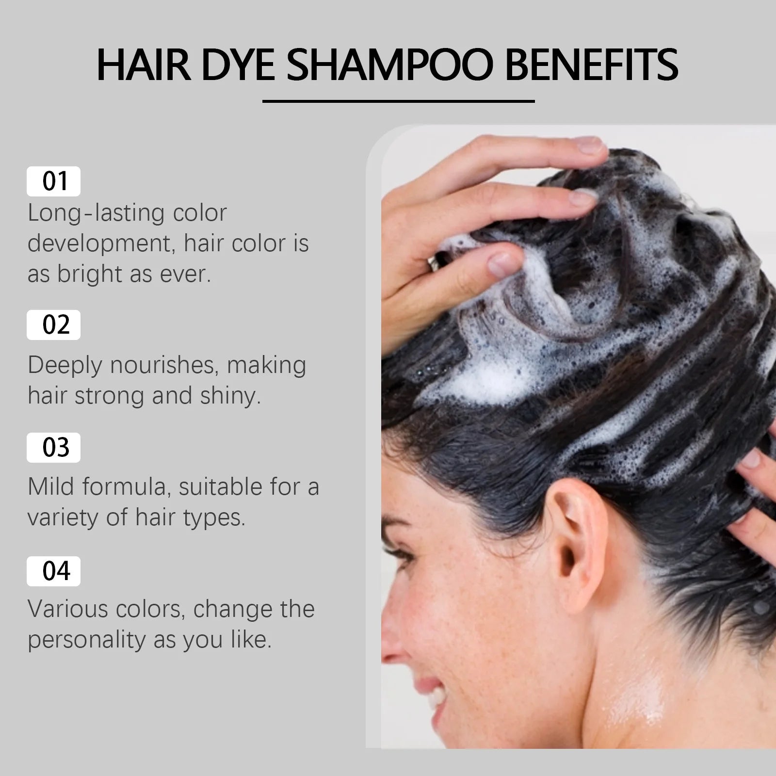 HOEGOA Nourishing Hair Dye Shampoo Coloring Treatment - 3