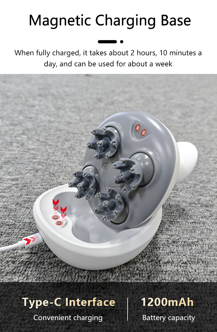 Cordless Electric Scalp Massager Portable Head Scratcher