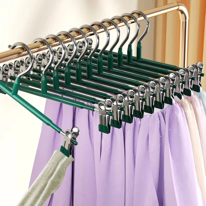 Non-Slip Stainless Steel Pants Hangers with Clips for Skirts and Jeans - 2