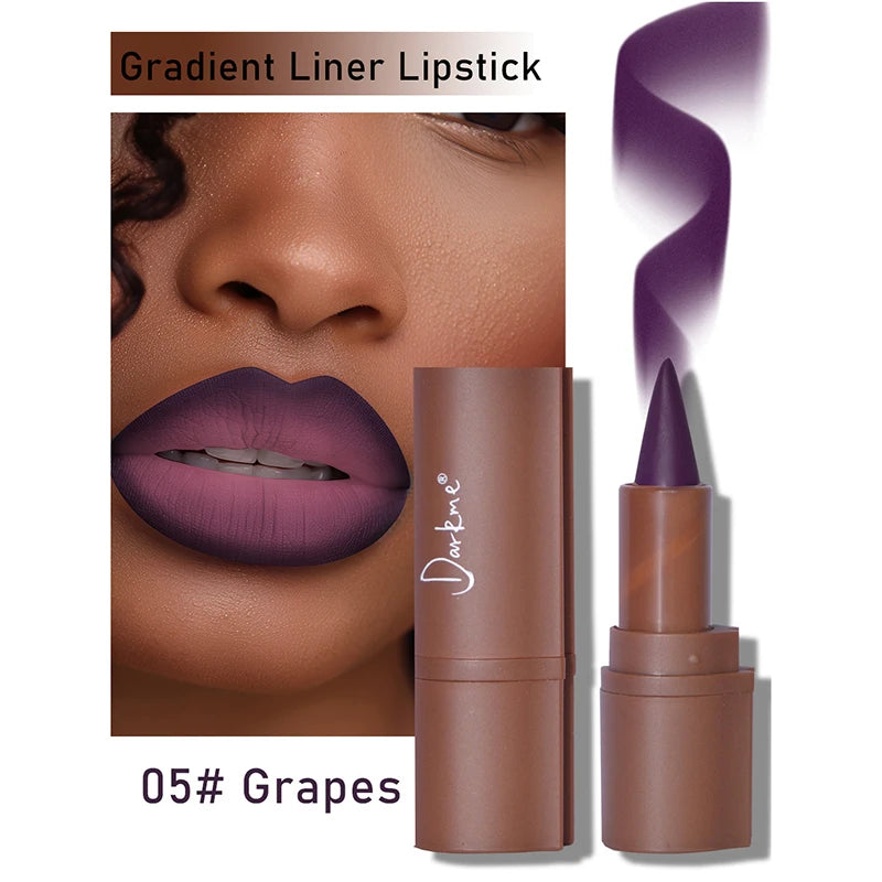 Tapered Gradient Velvet Matte Lip Liner & Contouring Tint Crayon