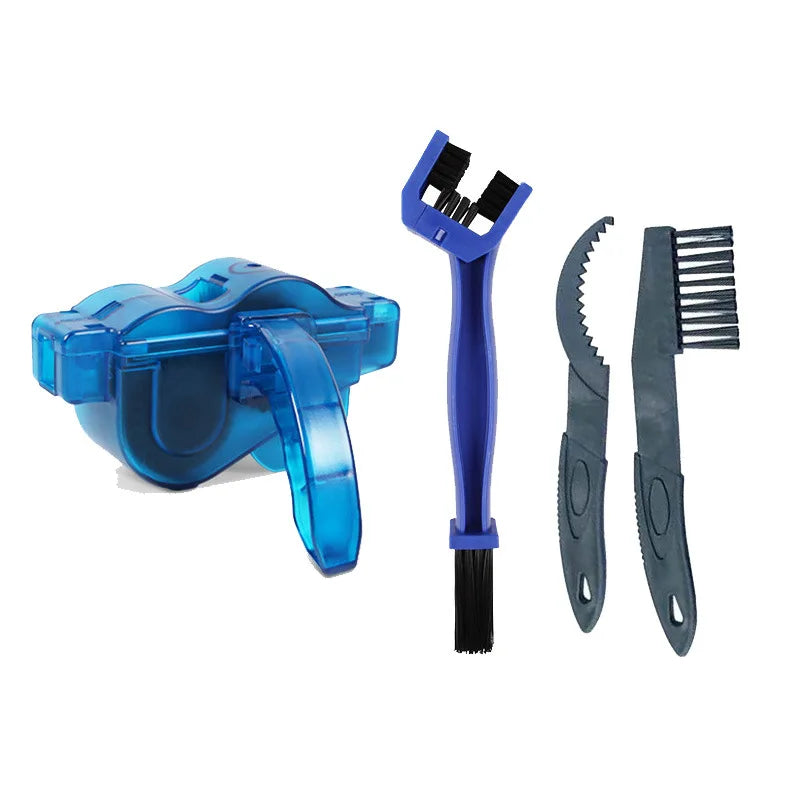 Portable Bicycle Chain Cleaner Tool Bike Brush Scrubber Cycling Wash Kit