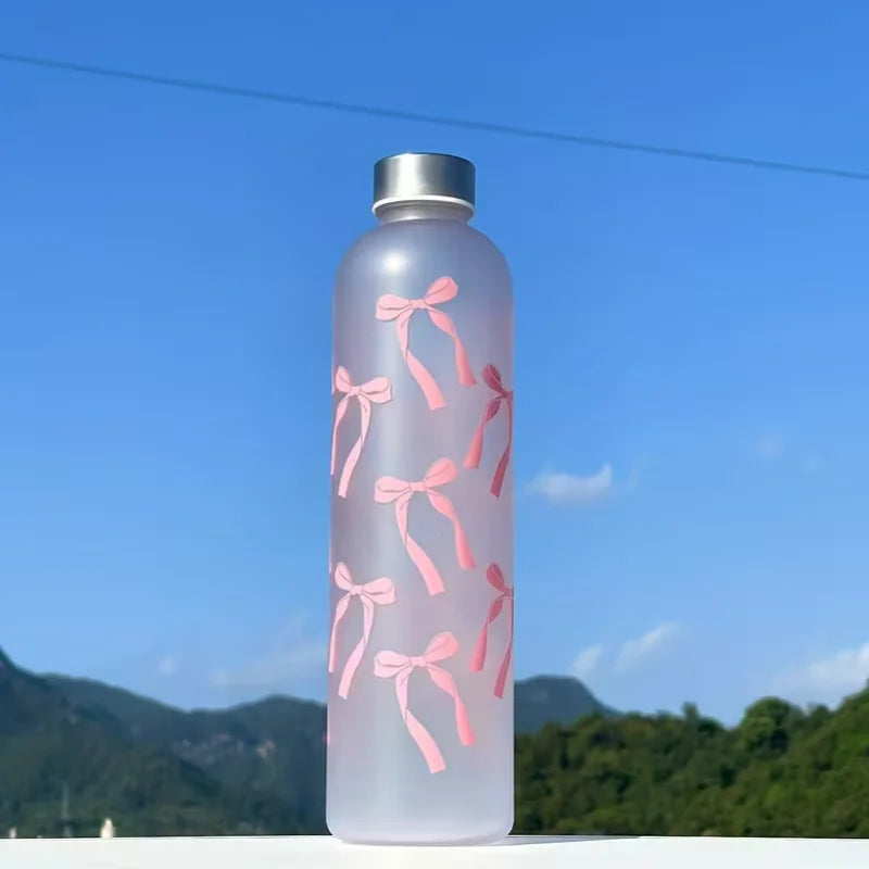 1000ml Frosted Floral Water Bottle BPA Free Large Sports Drink Cup - 3