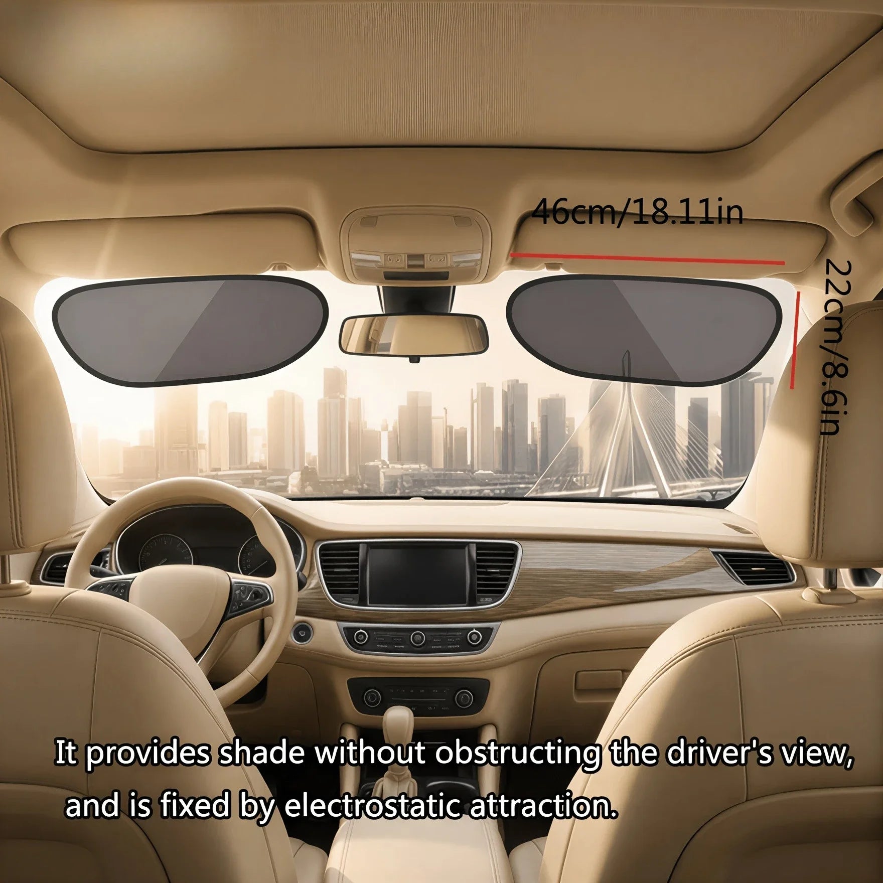 Universal Car Window Sunshade UV Protection Glare Shield Privacy Curtain - 14