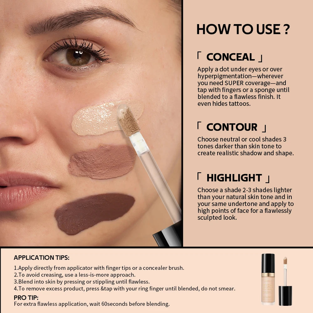 Multi Use Sculpting Concealer Waterproof Long Lasting Face Makeup