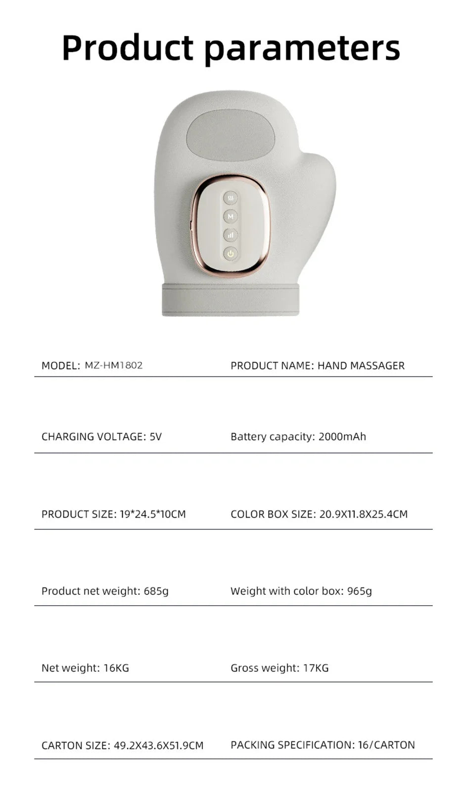 Professional Hand Massager Airbag Compression Relaxation Device - 16