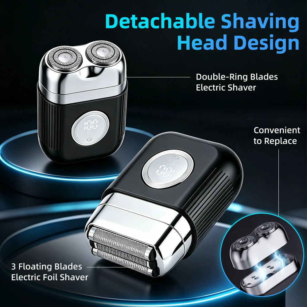 Electric Foil Shaver Portable Mini Razor Trimmer