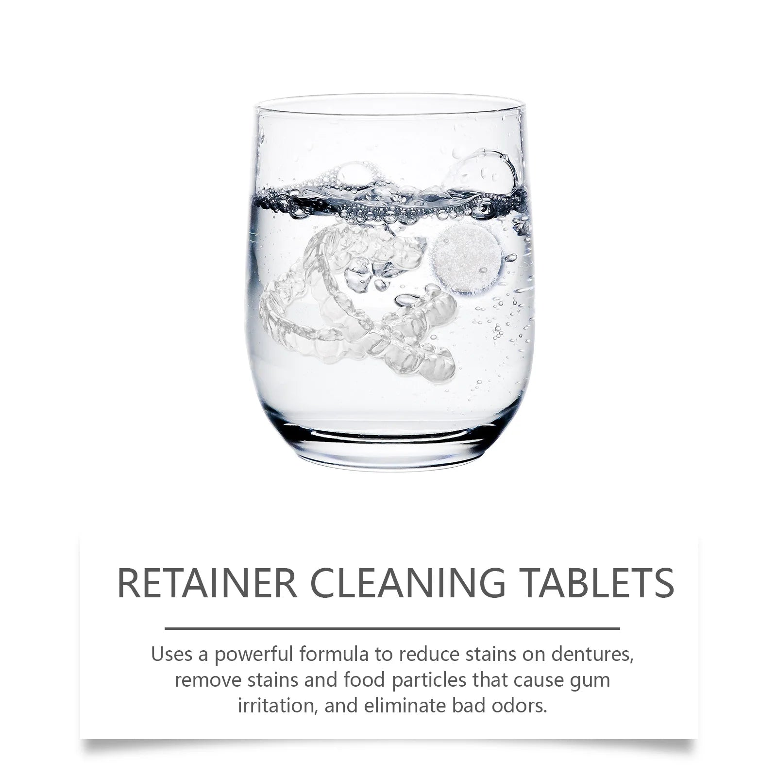 Oralhoe Denture Cleaning Effervescent Tablets Plaque Stain Remover - 9