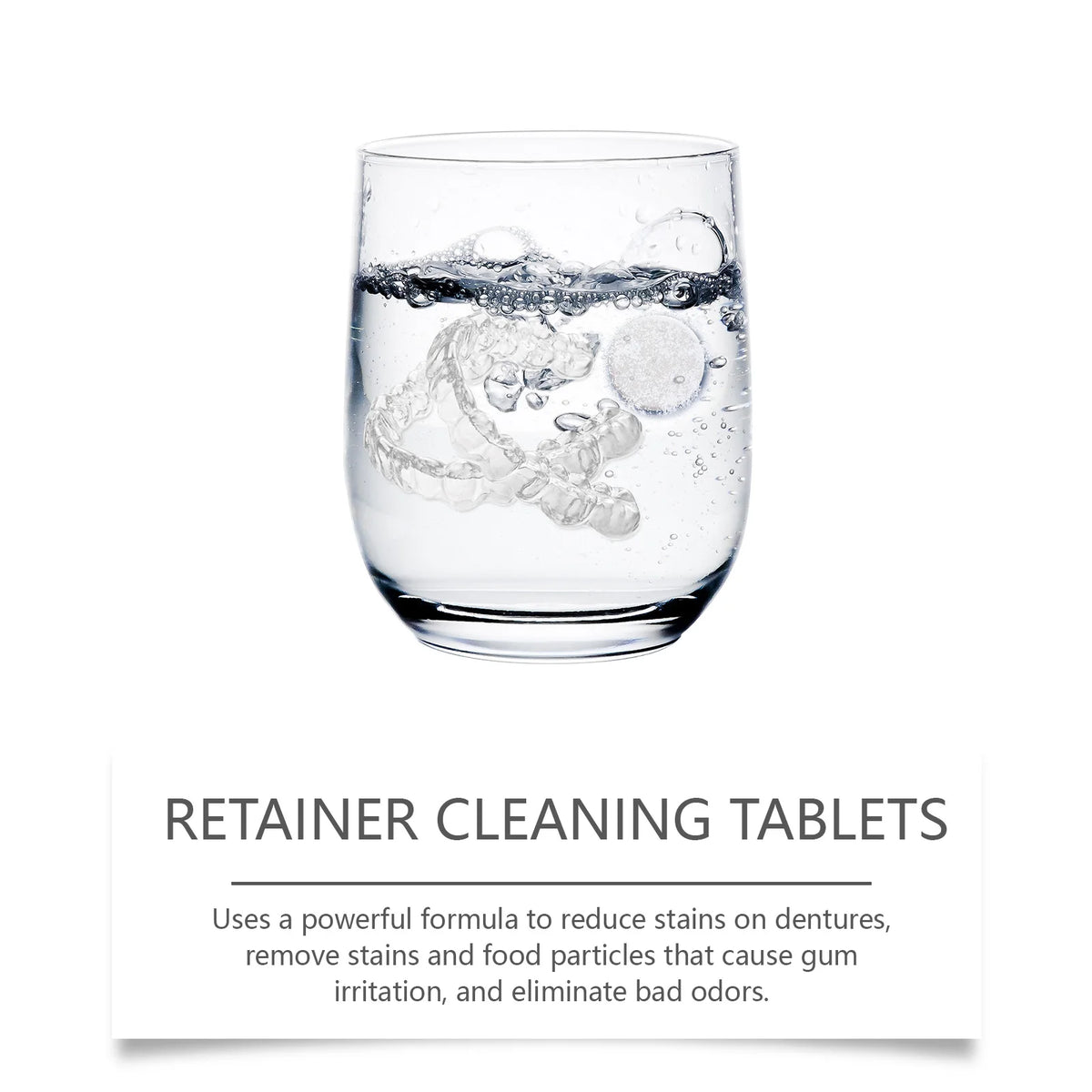 Oralhoe Denture Cleaning Effervescent Tablets Plaque Stain Remover