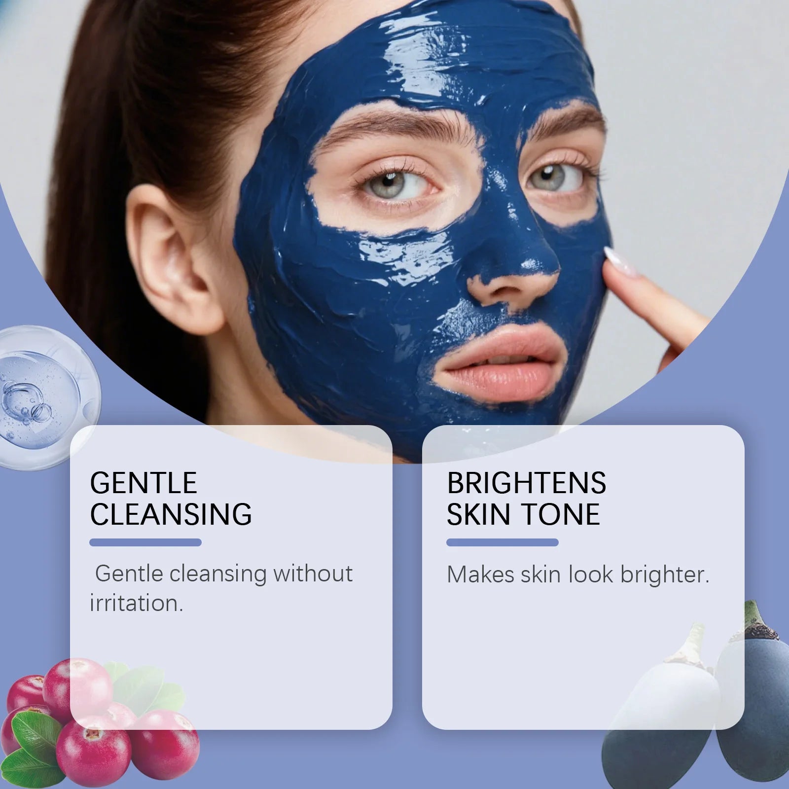Moroccan Blue Nila Powder Exfoliating Face Mask Brightening Treatment - 8