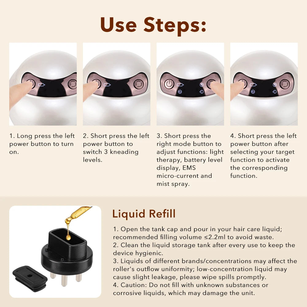 Electric Spray Massage Comb Hair Oil Applicator Scalp Massager - 14