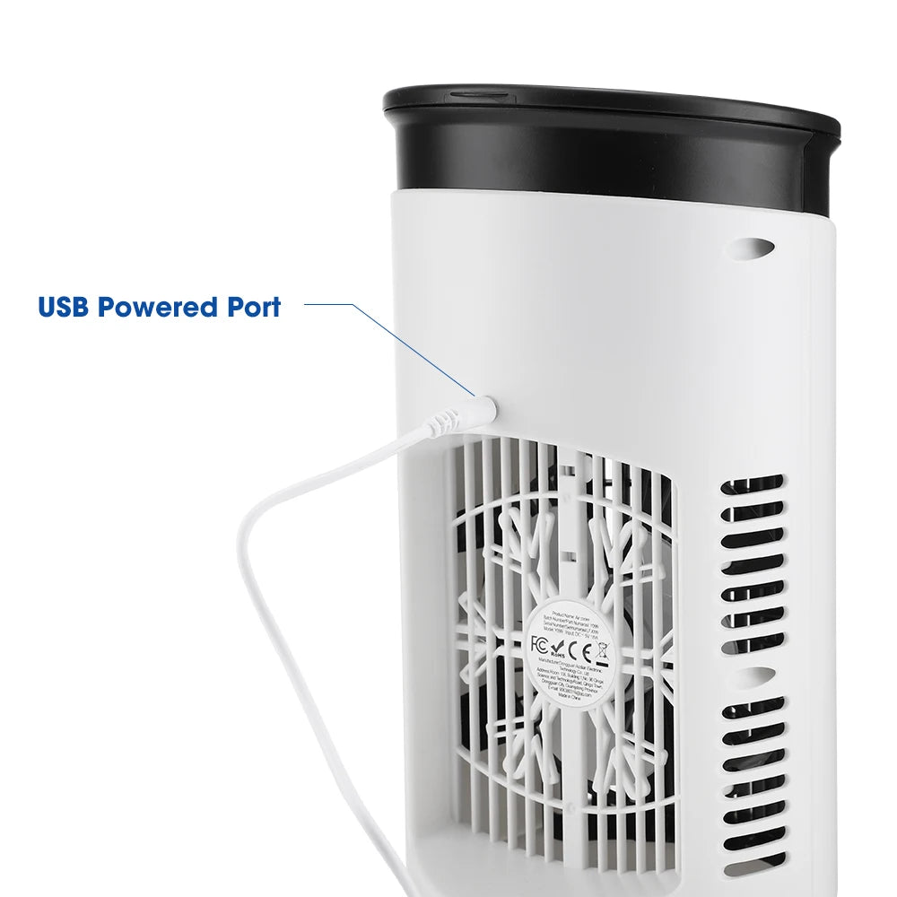 Portable USB Mini Air Conditioner & Desktop Misting Fan
