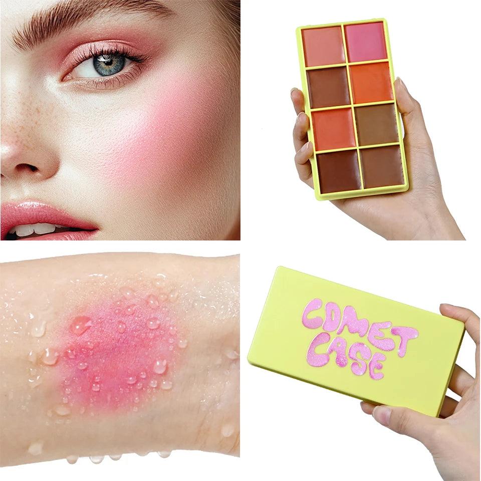 Blush Eyebrow Cream Highlighter Palette Matte Shimmer Makeup Cosmetics - 18