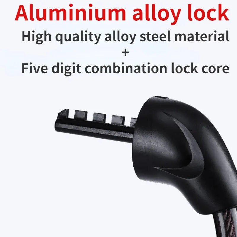 5 Digit Bicycle Cable Lock Anti Theft Bike Security Password Coil Cable