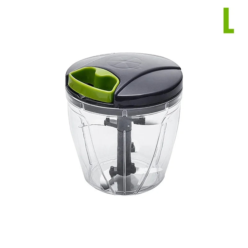 Manual Food Chopper Hand Pull Vegetable Mincer and Meat Blender - 17