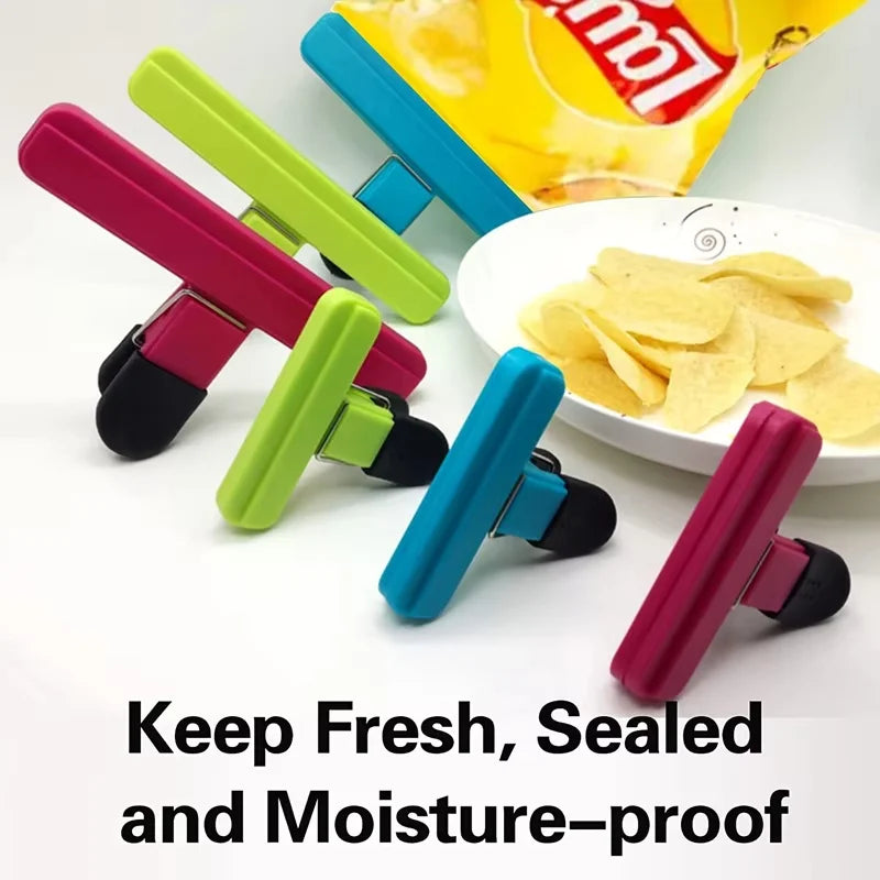 6/12Pcs Food Bag Clips Heavy Duty Airtight Snack Sealer Clamps