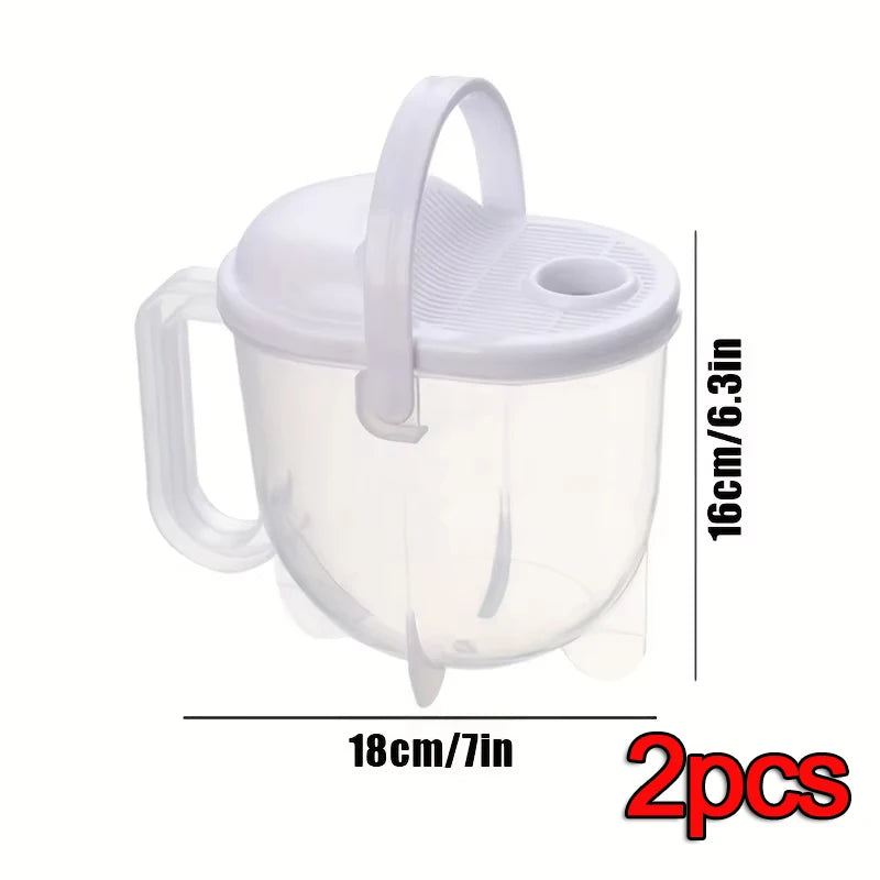 Rice Washer Bowl with Lid - Kitchen Colander and Strainer Basket