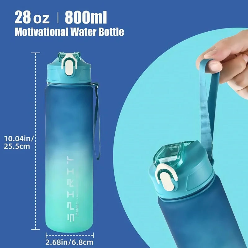 750ml Leak Proof Sports Water Bottle Portable Fitness Gym Jug - 5