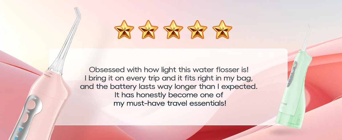 Mornwell D52 Rechargeable Portable Water Flosser Teeth Cleaner