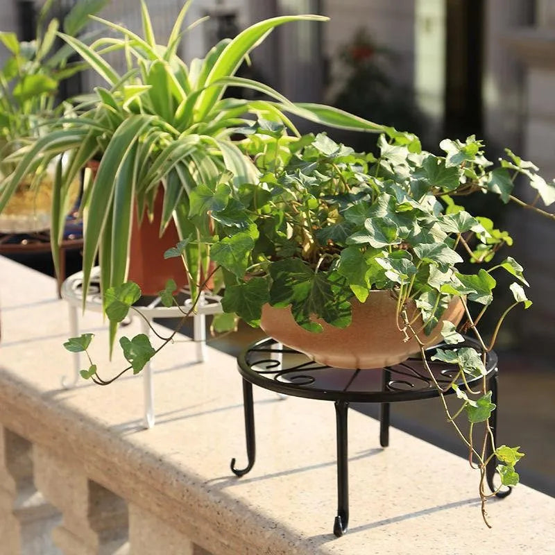 Floor Standing Iron Flower Pot Rack Indoor Balcony Plant Stand