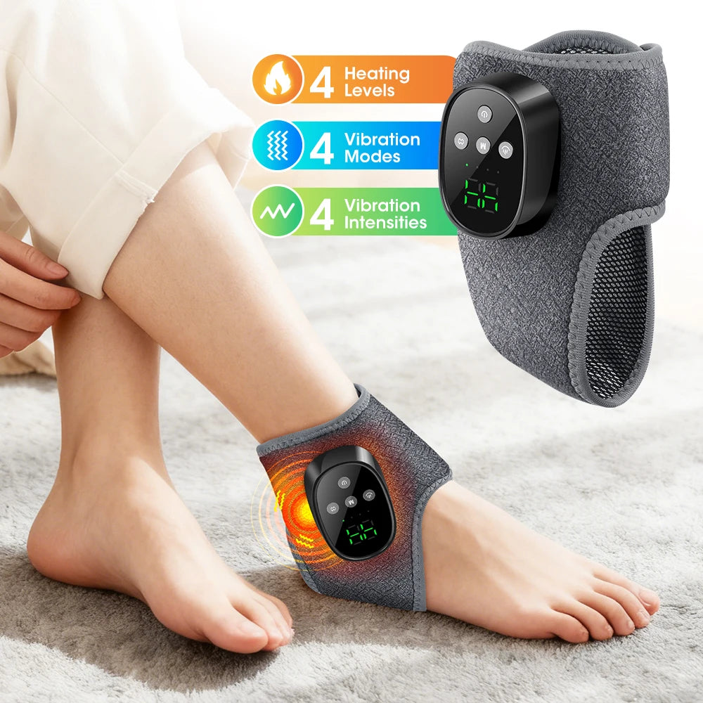 Cordless Heated Ankle Massager Portable Foot Relaxation Wrap - 1