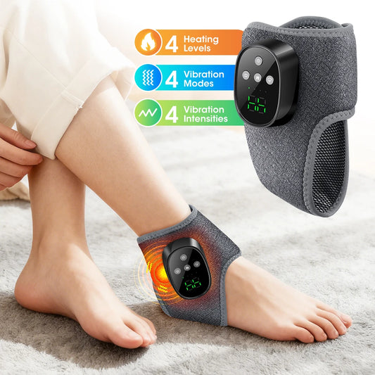 Cordless Heated Ankle Massager Portable Foot Relaxation Wrap