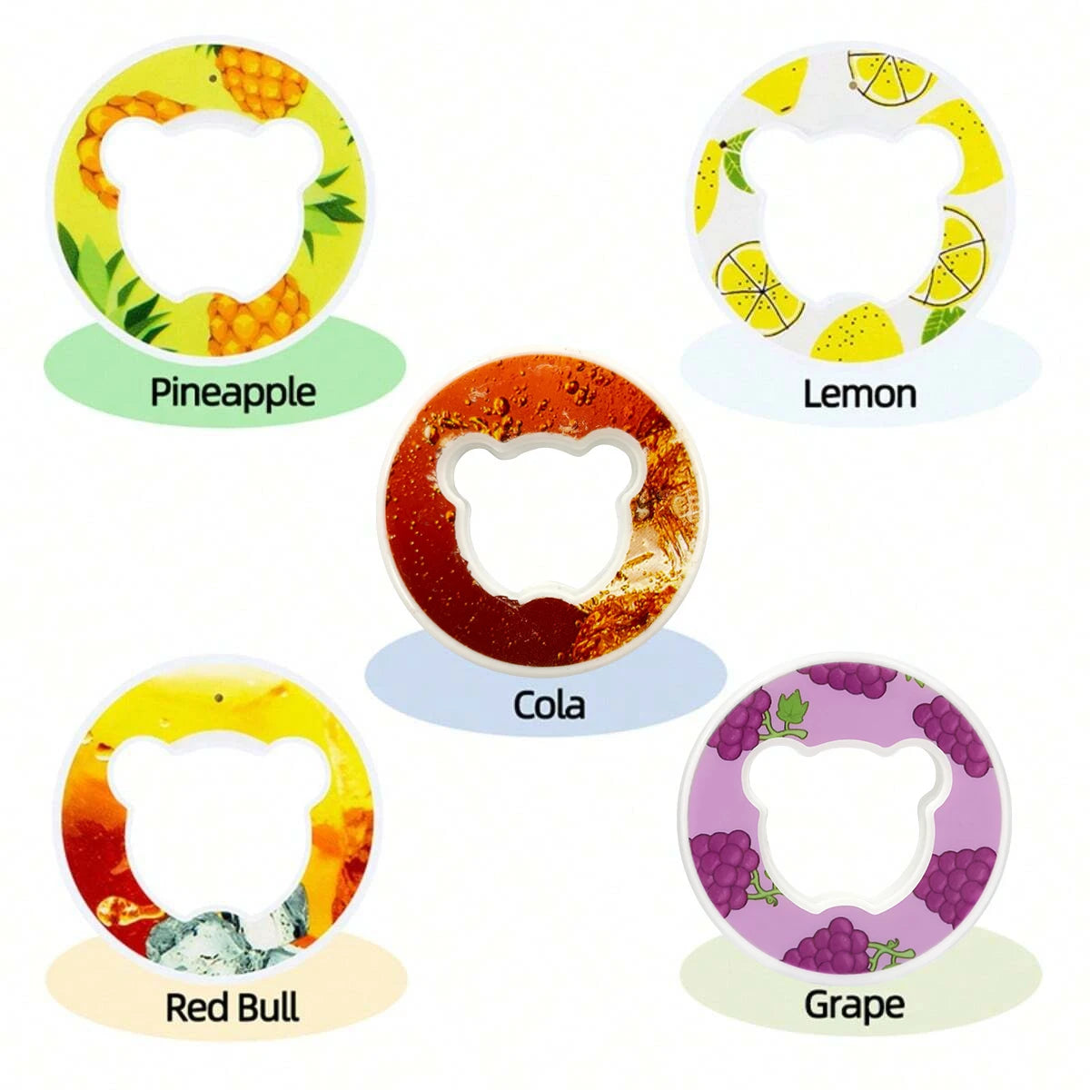 Fruit Flavor Pods for Water Bottles Scented Ring Set 0 Sugar Accessory - 16