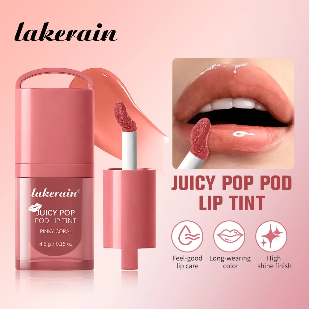 Lakerain Juicy Pop Pod Lip Tint Moisturizing Gloss Stain Makeup - 2