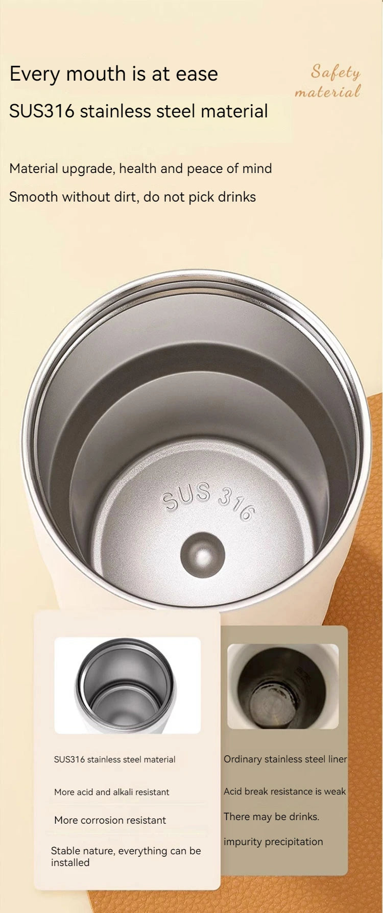 Smart Stainless Steel Coffee Mug with LED Temperature Display Travel Flask - 10