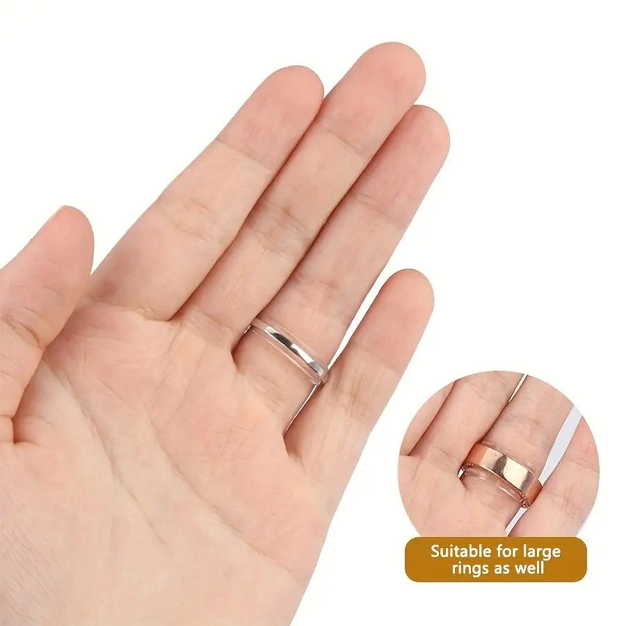 16pcs Invisible Ring Size Adjuster Silicone Ring Guard Sizer Retainer