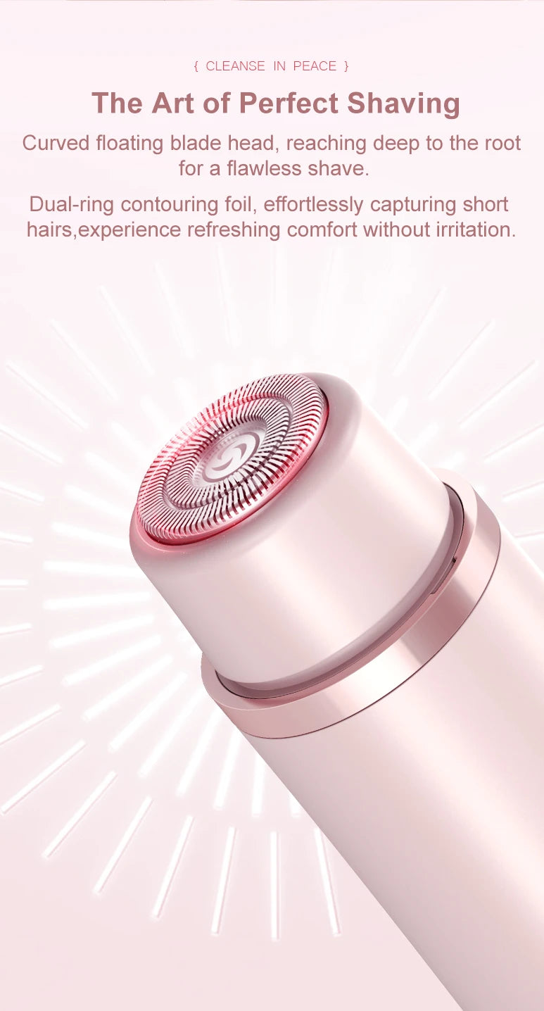2 in 1 Women Electric Razor Bikini Trimmer Face Shaver Hair Removal - 12