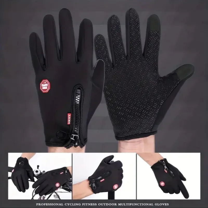 Mens Waterproof Winter Gloves Touch Screen Thermal Ski Riding Gloves - 8