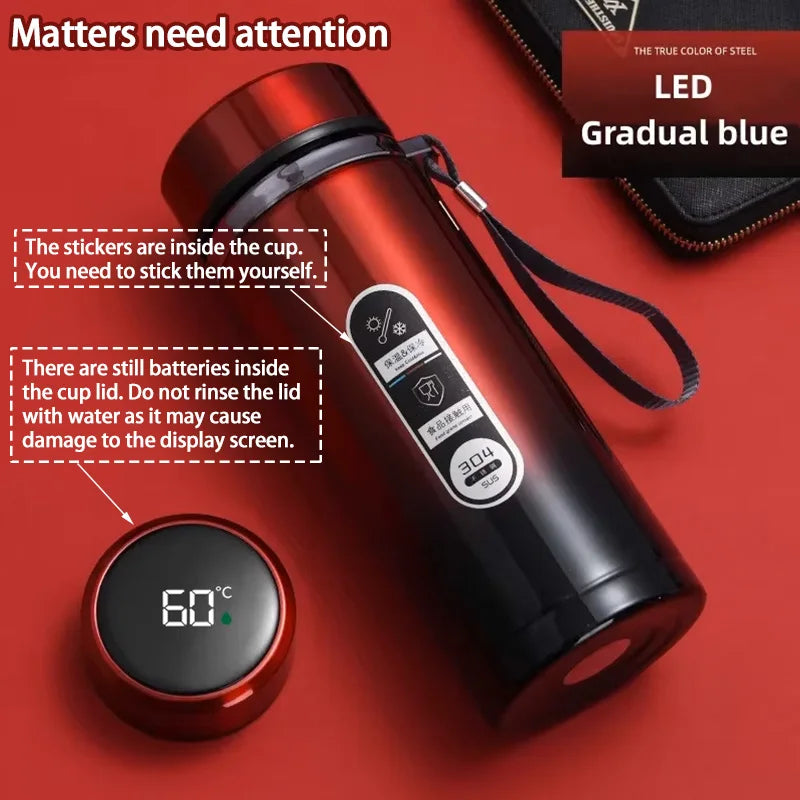 SoftAura Smart Thermos Bottle LED Temperature Display Vacuum Flask 500ml - 2