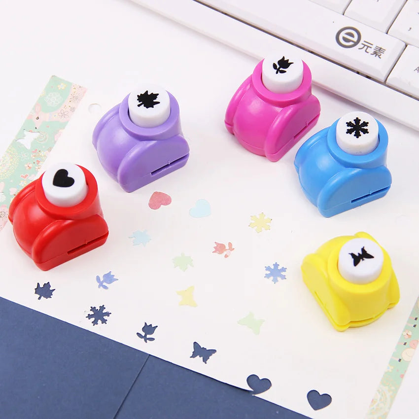 Mini Scrapbook Hole Punch Set DIY Embossing Cutter for Paper Crafts