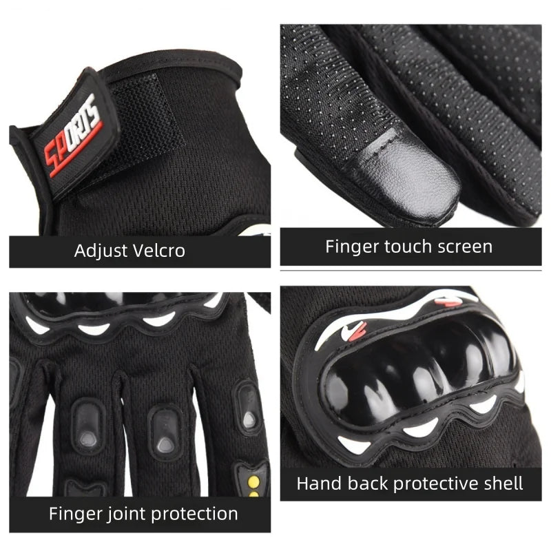 Full Finger Cycling Gloves Touch Screen Motorcycle Protective Gear - 6
