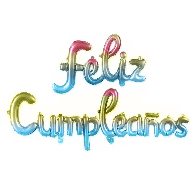 16 Inch Spanish Happy Birthday Foil Balloon Set Party Decoration - 9