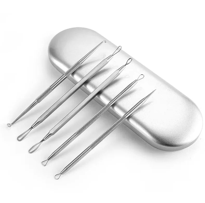 Stainless Steel Blackhead Remover Tool Kit Pimple Extractor - 24