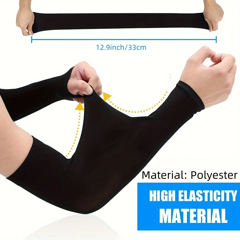 3 Pairs Cooling Arm Sleeves Breathable Sun Protection Cycling Covers