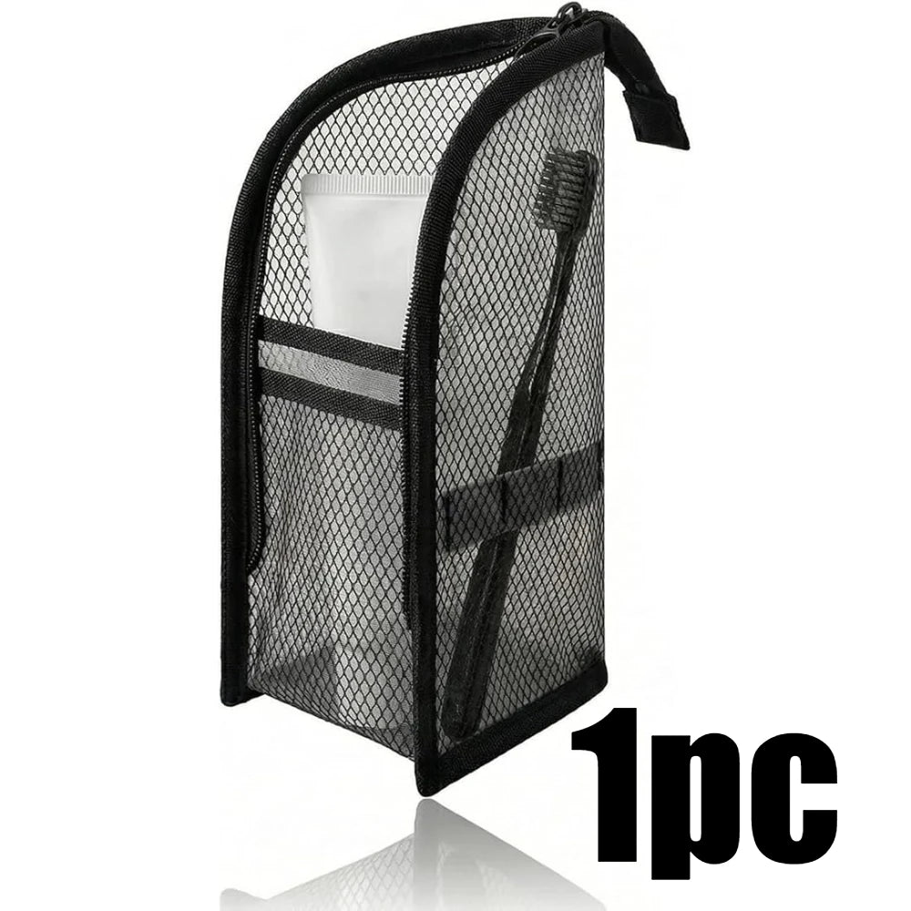 Portable Mesh Travel Toiletry Bag Makeup Organizer Pouch for Cosmetics - 24