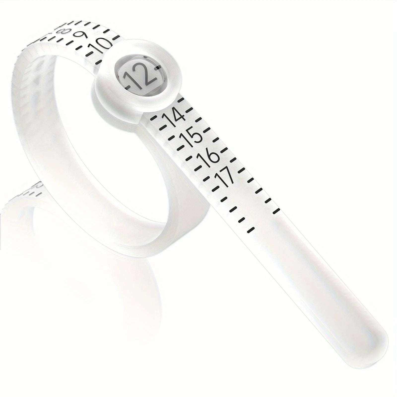 Adjustable Ring Sizer Gauge with Magnifying Glass US Size 1-17