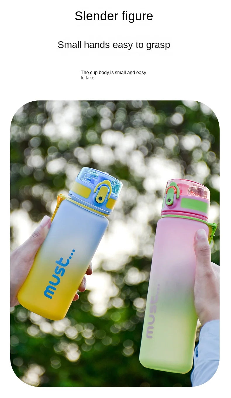 Fantia Gradient Sports Water Bottle Leakproof Fitness Gym Drinking Cup