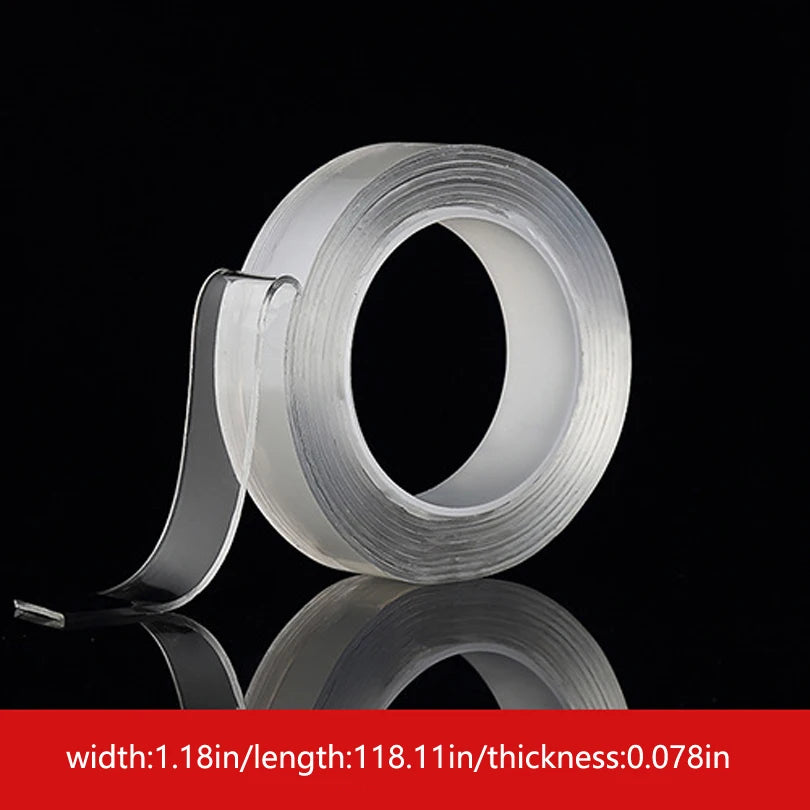 Transparent Nano Tape Double Sided Adhesive Washable Anti Slip Grip - 14